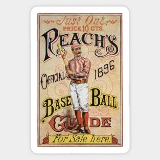 Vintage Sports Baseball, Reach's Guide Cover Art, 1896 Sticker